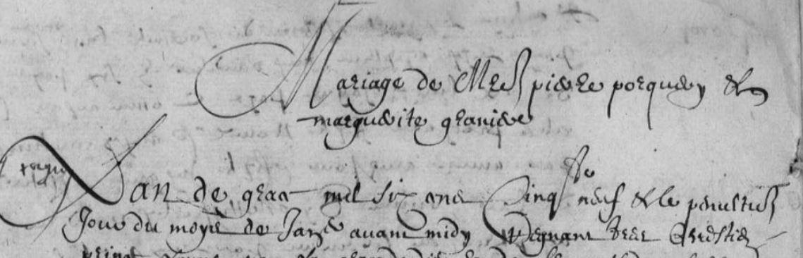 1659 mariage porquery granier