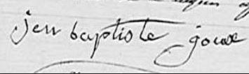 Signature de jean baptiste goux